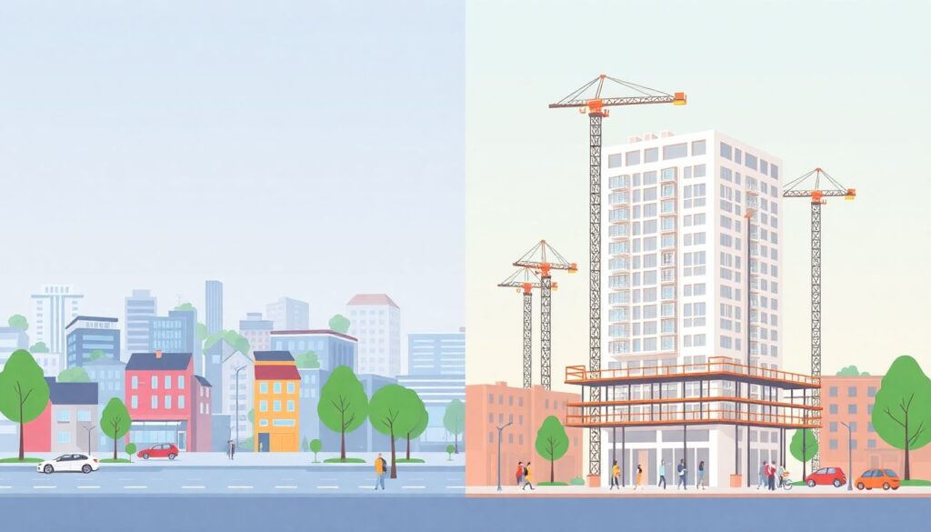 Выбор района по срокам сдачи и инфраструктуре - иллюстрация