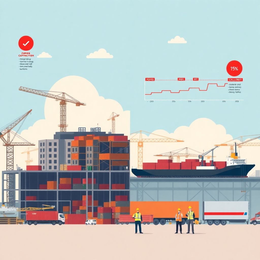 Сроки сдачи строительства и влияние импортных материалов на ход работ