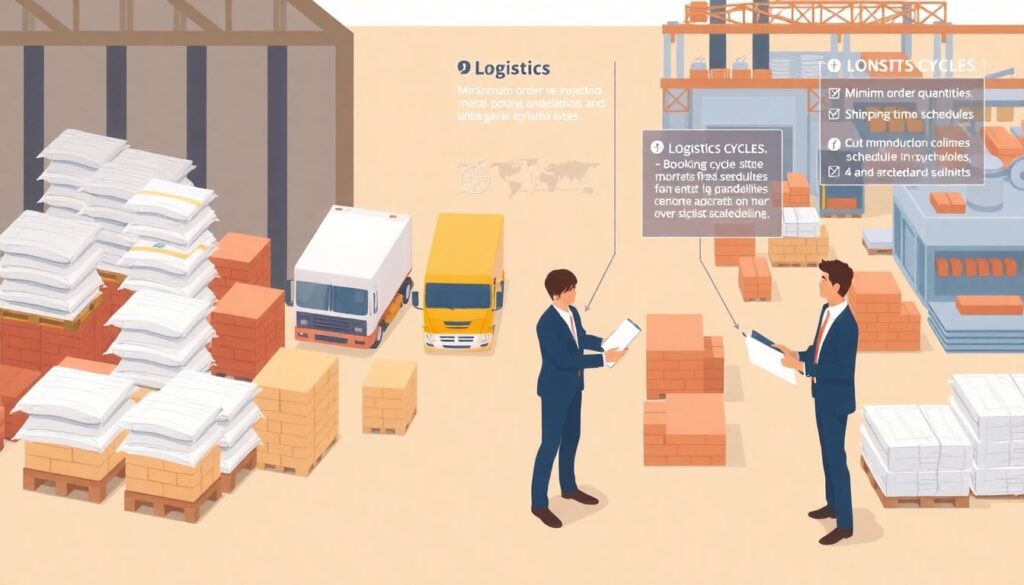 Поставщики и сроки поставок материалов на стройплощадке - иллюстрация