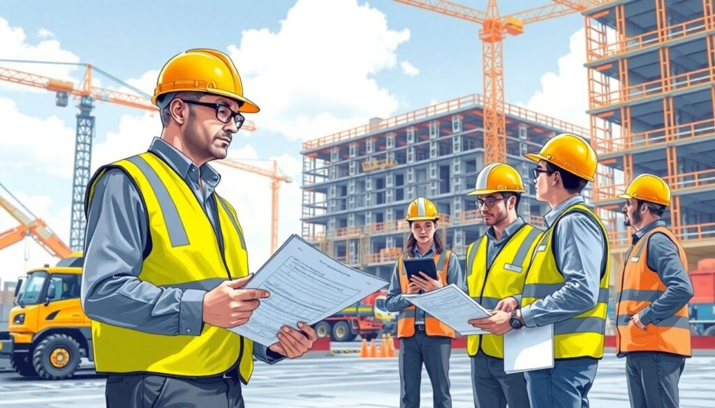 Технический надзор и график сдачи объектов - иллюстрация