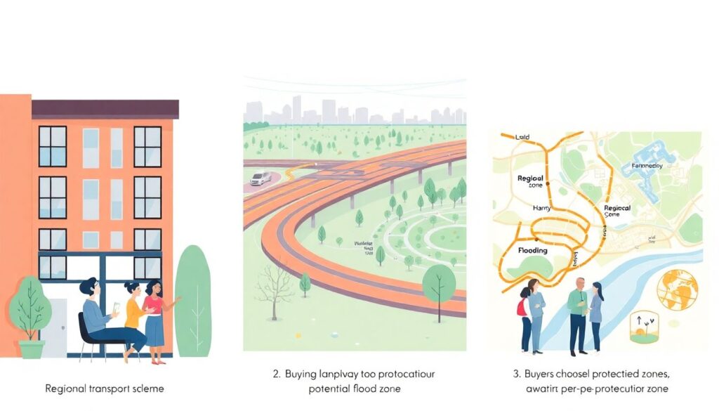 Планы застройки: локальные и региональные - иллюстрация
