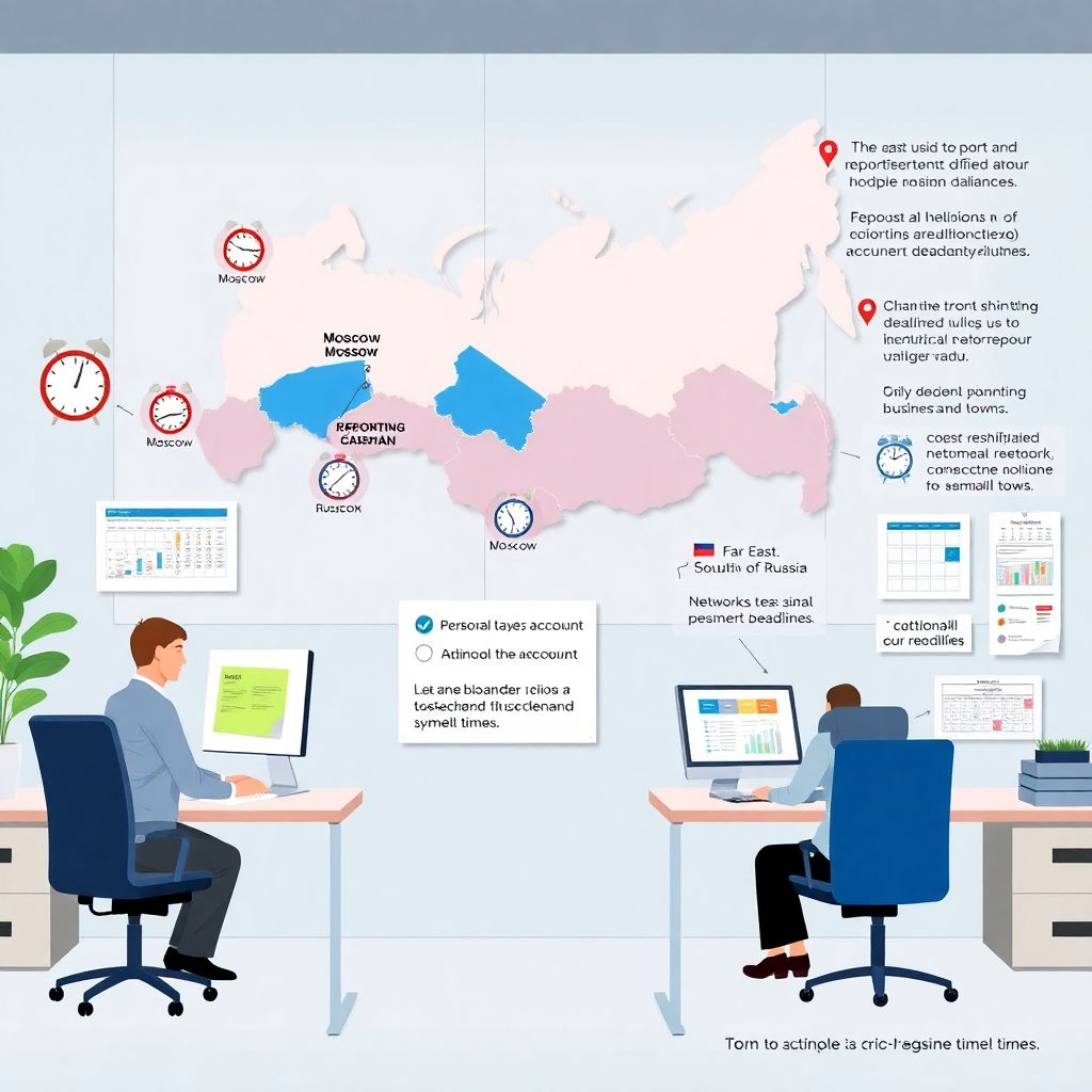 Субъекты федерации: региональные различия в сроках сдачи отчетности