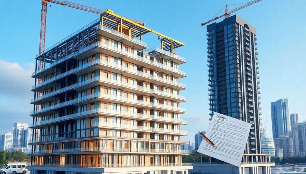 Сравнение сроков сдачи между моноквартирными и многоэтажными проектами - иллюстрация