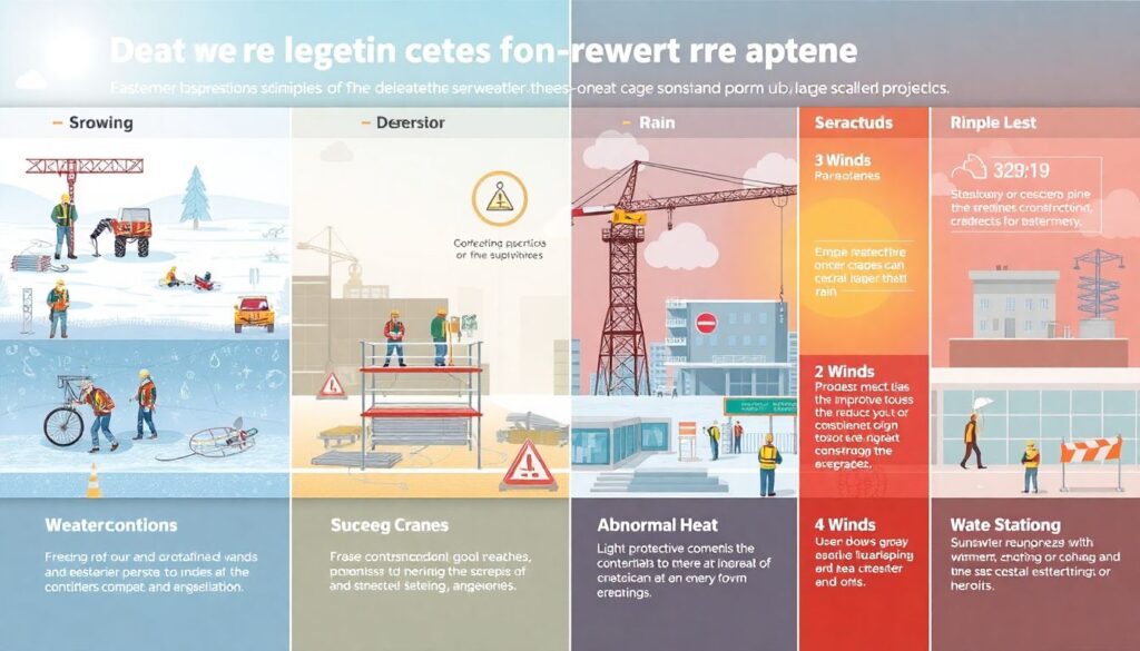 Как влияют погодные условия на интенсивность работ - иллюстрация